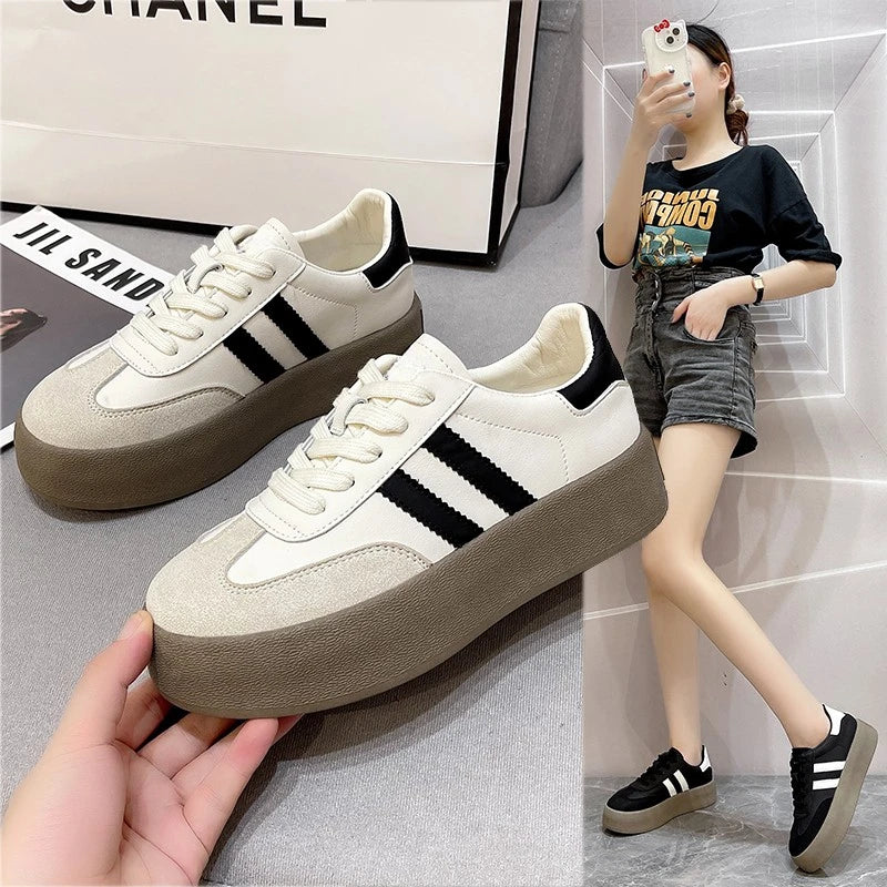 Ladies Spring Autumn New Fashion Casual Shoes Outdoor Lace Up Sneakers for Women Female Comfortable Versatile Sport Shoes