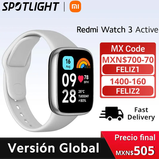 [World Premiere] Xiaomi Redmi Watch 3 Active1.83'' LCD Display Blood Oxygen Heart Rate Bluetooth Voice Call 100+ Sport Modes