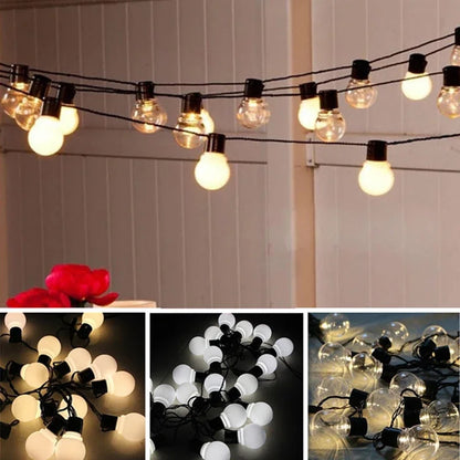 5/7/12M Led Globe Solar Fairy String Lights Christmas Garland Street Wedding Bulb Lamps Outdoor for Party Holiday Garden Patio