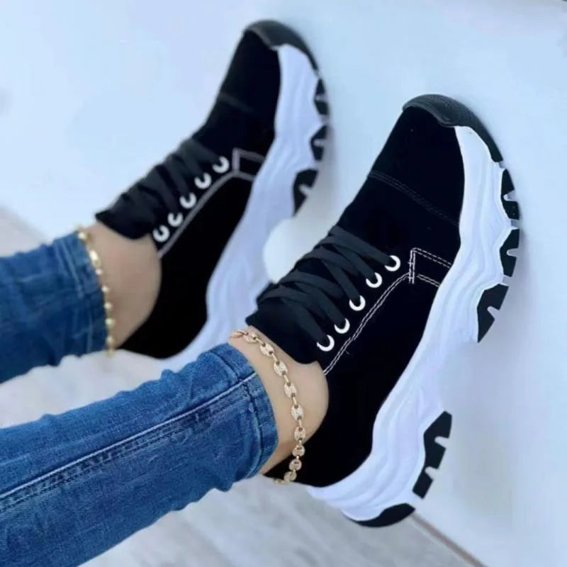 Sneakers Women Shoes 2023 New Pattern Canvas Shoe Casual Women Sport Shoes Flat Lace-Up Adult Zapatillas Mujer Chaussure Femme