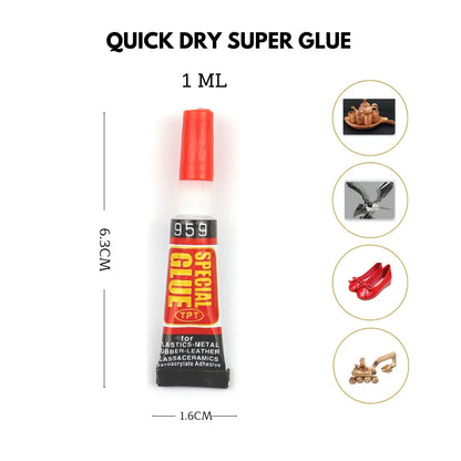 10/20/50pcs Stationery Shop Nail 502 Instant Strong Adhesive Super Liquid Universal Shoe Repair Cyanoacrylate Glue 1ML/PC