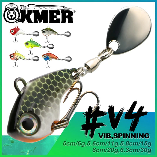 KMER V4 Fishing Lures Balancer Winter Jig Spinner Spinjig VIB Sinking Wobbler Hooks Pike Walleye Equipment Accessories Tackle