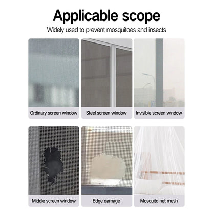 Window Mosquito Net Repair Tape Self Adhesive Window Screen Repair Patch Strong Anti-Insect Fly Mesh Broken Holes Repair