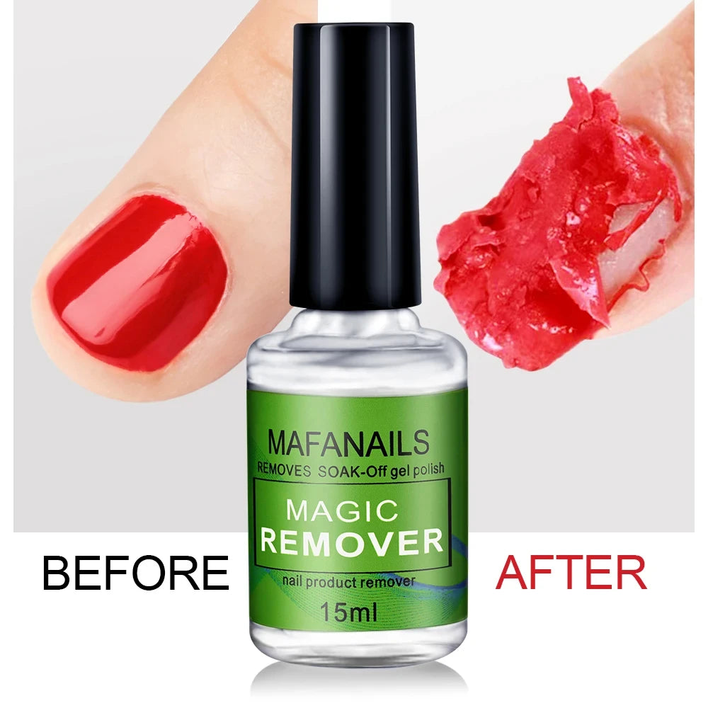 MAFANAILS 15ml Magic Remover Nail Gel Polish Remover UV Gel Polish Fast Remove Semi Permanent Varnish Polish Cancel Glue 15&ml