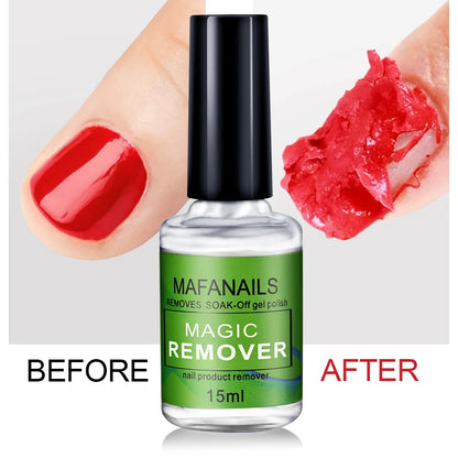 MAFANAILS 15ml Magic Remover Nail Gel Polish Remover UV Gel Polish Fast Remove Semi Permanent Varnish Polish Cancel Glue 15&ml