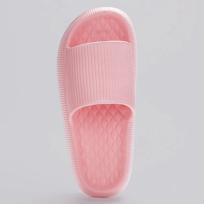 Eva Thick Platform Cloud Slippers Women Soft Sole Pillow Slides 2024 Summer Beach Sandals Woman Non Slip Bathroom Home Shoes