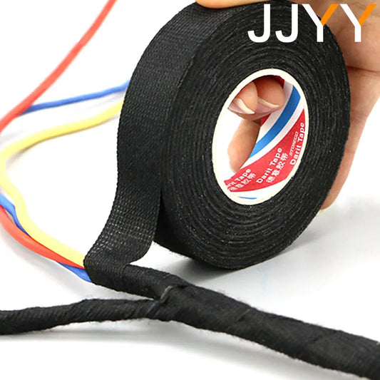 JJYY New Width 15mm*15M Electrical Insulation Tape Heat-resistant Wiring Harness PET Bundle Flame Retardant Tape