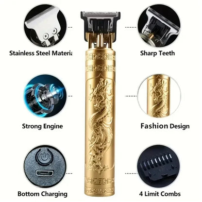 T9 Hair Clippers for Men Vintage Hair Cutting Machine Beard Trimmer Kits Body Hair Shaving Barber Beard Trimmer Electric Shaver