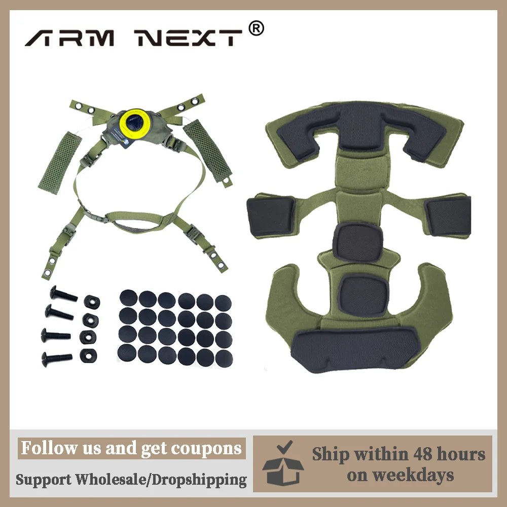 Wendy Helmet Suspension System Military Helmet Adjustable Lanyard FAST MICH Outdoor Hunting Helmet Accessory Spongy Pad