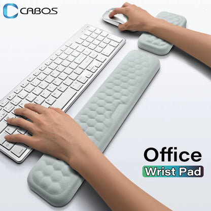 Ergonomic Keyboard Mouse Wrist Rest Office Typing Protection Relax Wrist Memory Foam Mouse Pad Computer Laptop Desk Mat