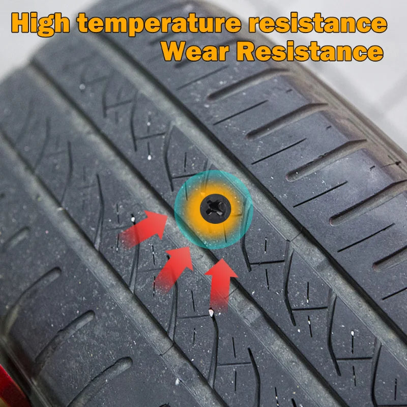 Car Motorcycle Vacuum Tyre Repair Nails Truck Scooter Bike Tire Puncture Repair Tubeless Tools Rubber Metal Accessories 10/30Pcs