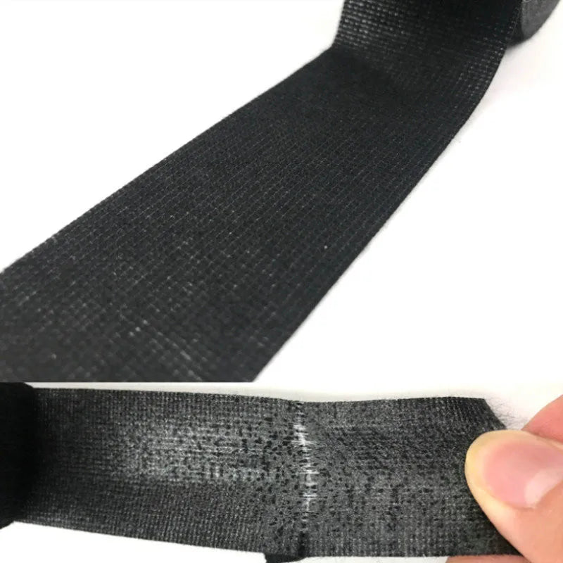 A Roll 25M Adhesive Cloth Fabric Tape Cable Looms Wiring Harness For Car Auto Black Wiring Harness