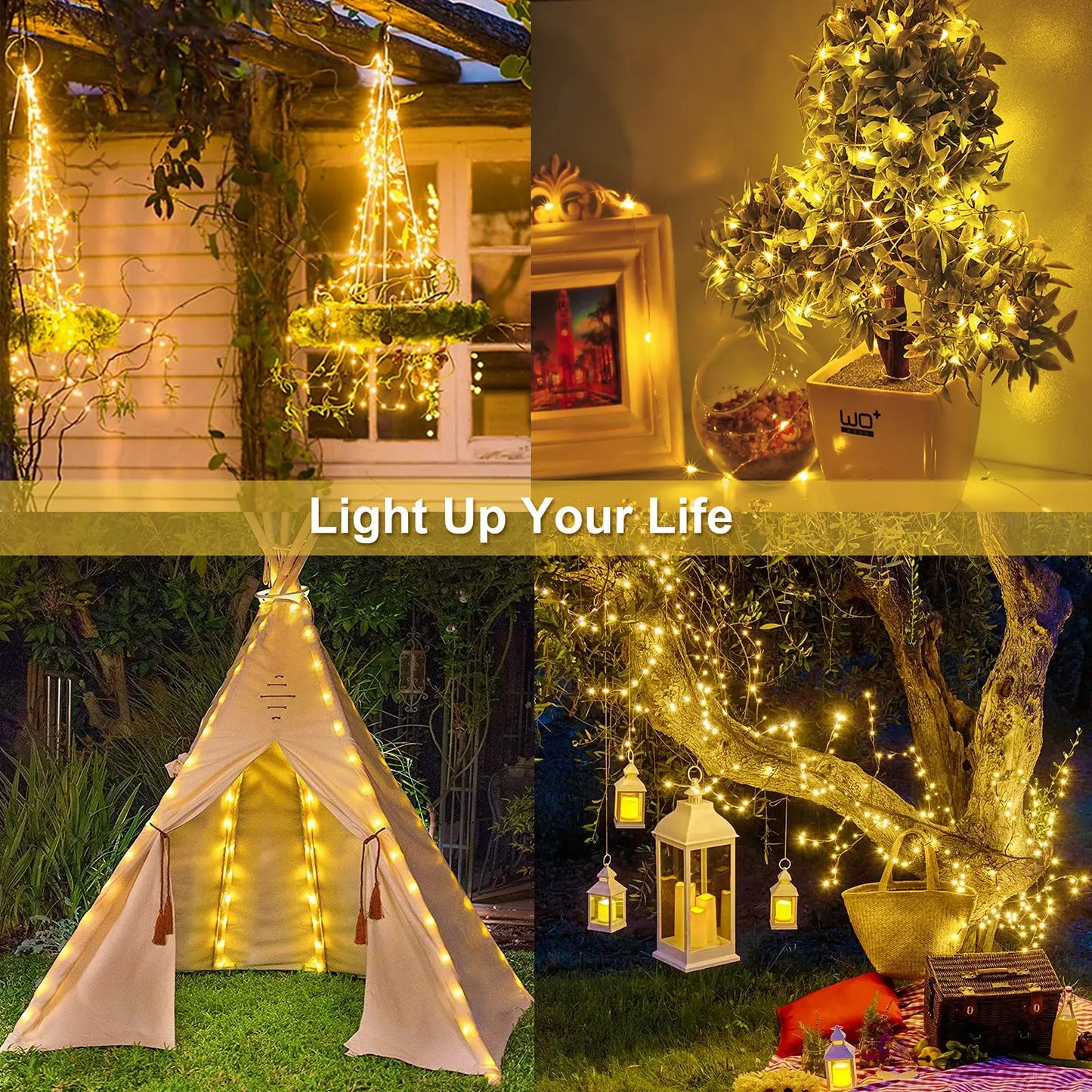 Outdoor Solar String Light 500/300/200/100/50 LED Fairy Garland 8 Mode Garden Yard Party Christmas Decoration Copper Wire Lamp