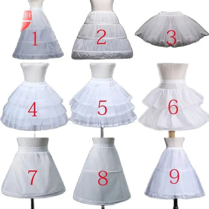 Flower Girls Petticoat Underskirt Cosplay Party Short Dress Jupon Enfant Fille Lolita Ballet Tutu Skirt Enaguas Sottogonna Mini