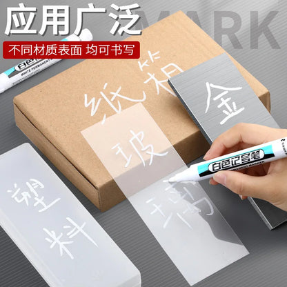 0.7/1.0/2.5MM White Permanent Marker Pens 1/3Pcs Paint Markers For Wood Rock Plastic Leather Glass Stone Metal Art Supplies