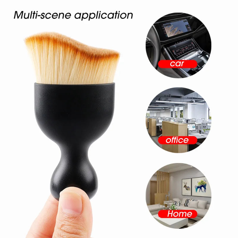 Car Vent Cleaning Soft Brush with Casing Car Interior Cleaning Tool Artificial Car Brush Car Crevice Dusting Car Detailing