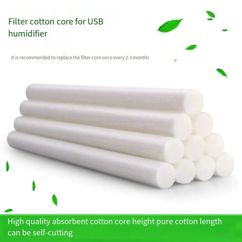 7mm and 8mm Humidifier Aromatherapy Machine Replacement Cotton Rod 20PCS Can Be Cut According Size Of The Humidifier Cotton Rod