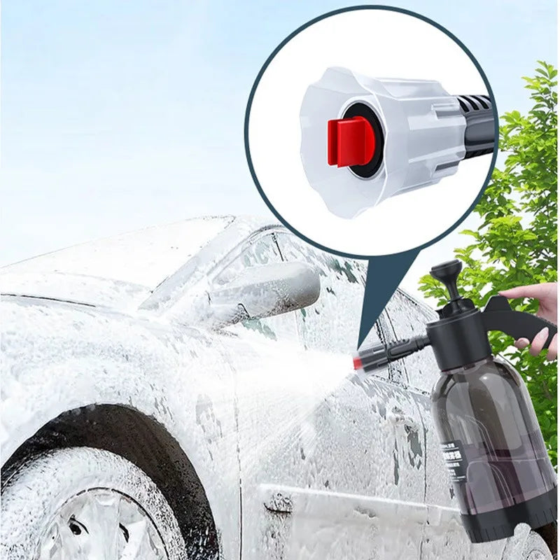 2L Car Wash Spray Bottle Foam Wash Sprayer Hand Pump Foam Sprayer Car Air Pressure Spray Washer Nozzle Can Auto Window Cleaning