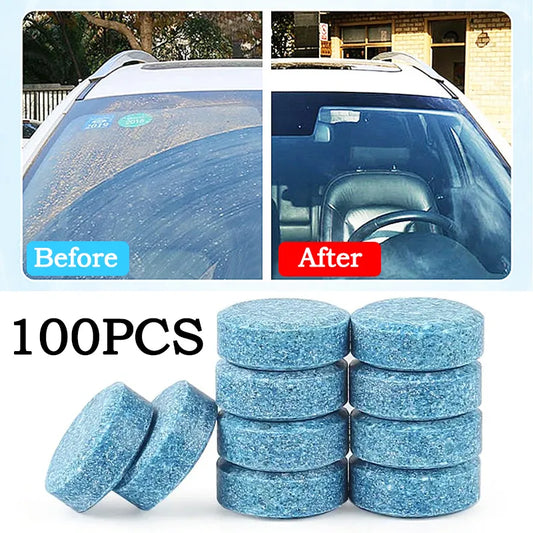 Solid Cleaner Car Windscreen Cleaner Effervescent Tablet Auto Wiper Glass Solid Cleaning Concentrated Tablets Detergent