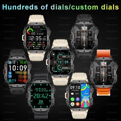 For Huawei Xiaomi 1.96 Inch Screen Smart Watch Mens Bluetooth Call 420 MAh Sport Waterproof Heartrate Blood Oxygen SmartWatch