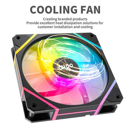 Aigo AM12PRO Rgb Fan Ventoinha PC 120mm Computer Case Fan Kit Water Cooler 4pin PWM CPU Cooling Fans 3pin5v argb 12cm Ventilador