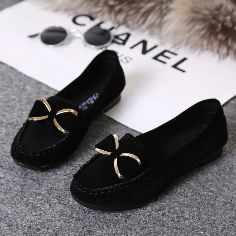 2022 Fashion Casual Lofers Women's Flat Shoes Ladies Elegant Butterfly-Knot Comfortable Shoes Women Soft Classic Office Shoes