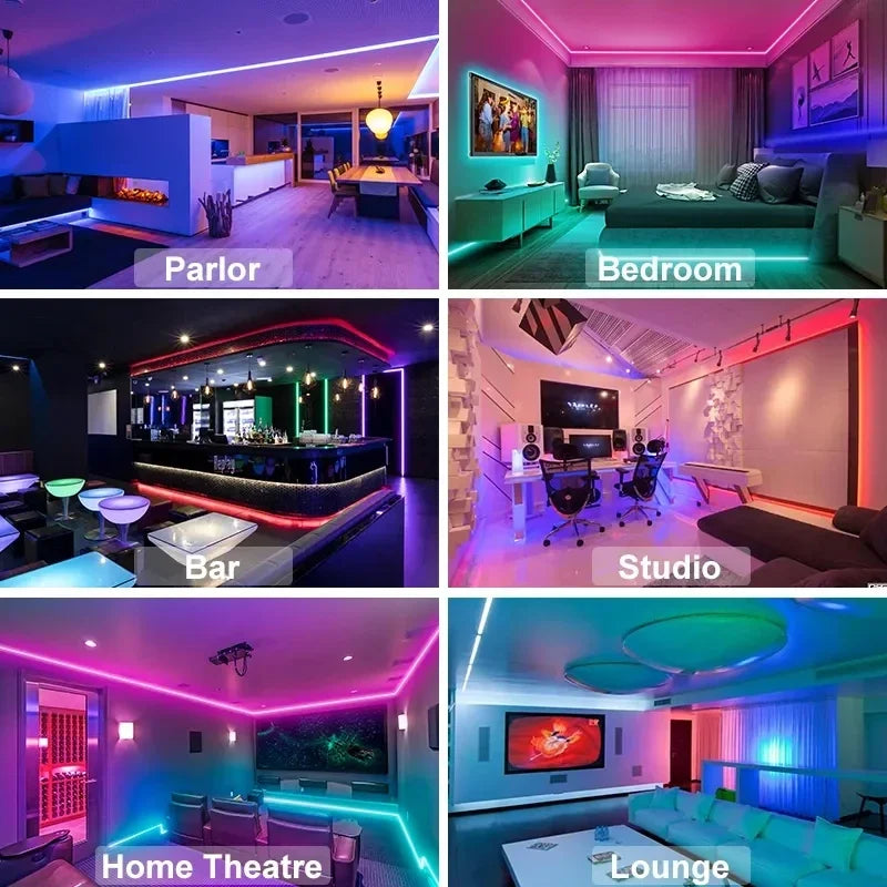 LED Strip Light WIFI Bluetooth Control 5050 RGB Led Lights Flexible Ribbon Luces Led 1M-30M 5V USB TV BackLight Room Decoration