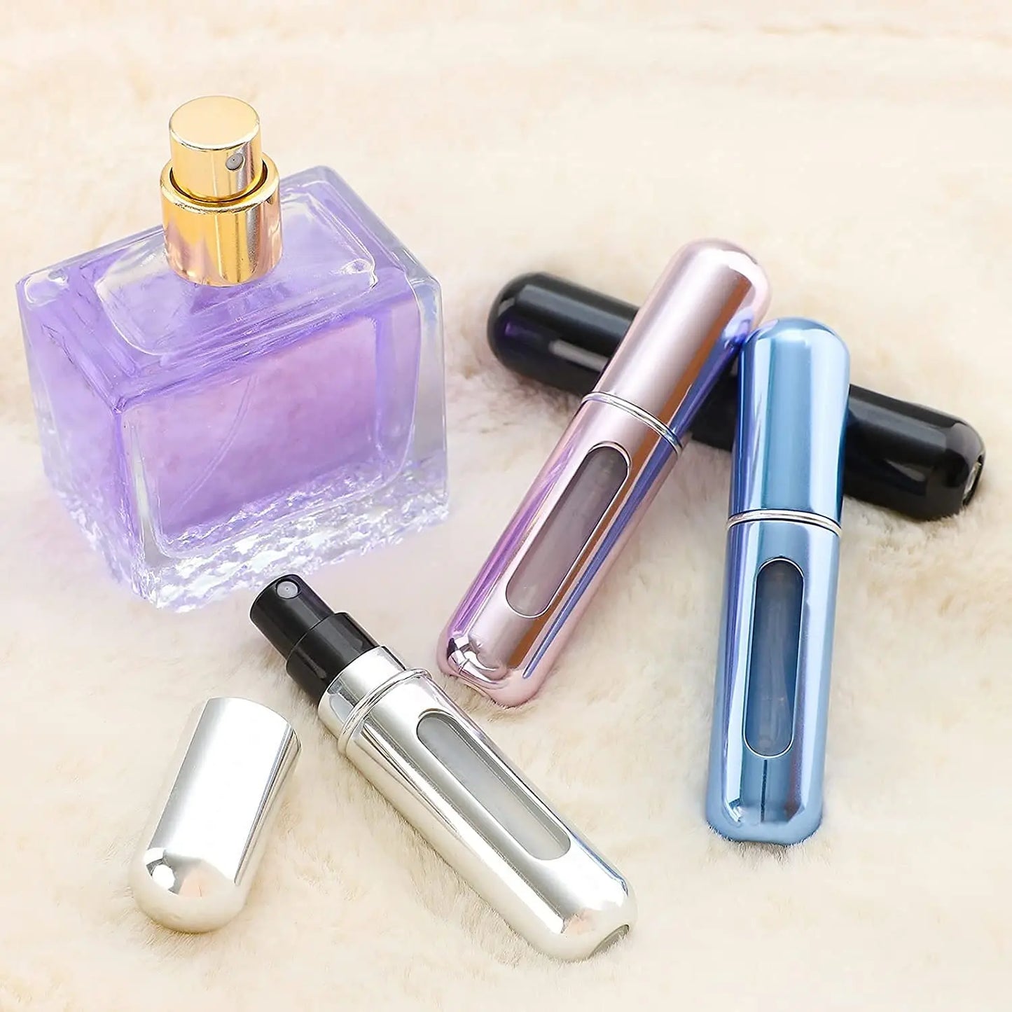 8/5ml Perfume Atomizer Portable Liquid Container For Cosmetics Traveling Mini Aluminum Spray Alcochol Empty Refillable Bottle