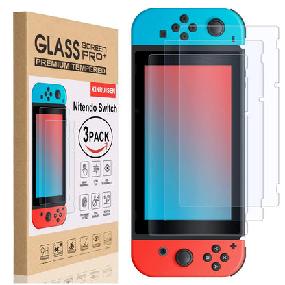 Tempered Glass Screen Protector Compatible-Nintendo Switc/ Switch Lite/ Switch OLED Hard Protector Film for Switch Game Console