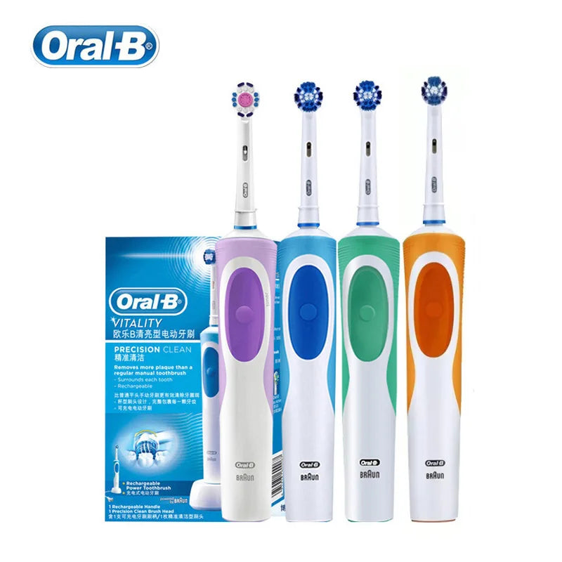 Oral B Rechargeable Electric Toothbrush Vitality Oral Hygiene Precian Clean Toothbrushes Rotating 3D White Teeth Whitening Brush