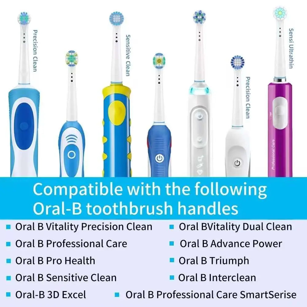 Toothbrush Replacement Heads Refill for Braun Oral-B Electric Toothbrush Pro1000 Pro 3000 Pro5000 Pro7000 Vitality Floss Action