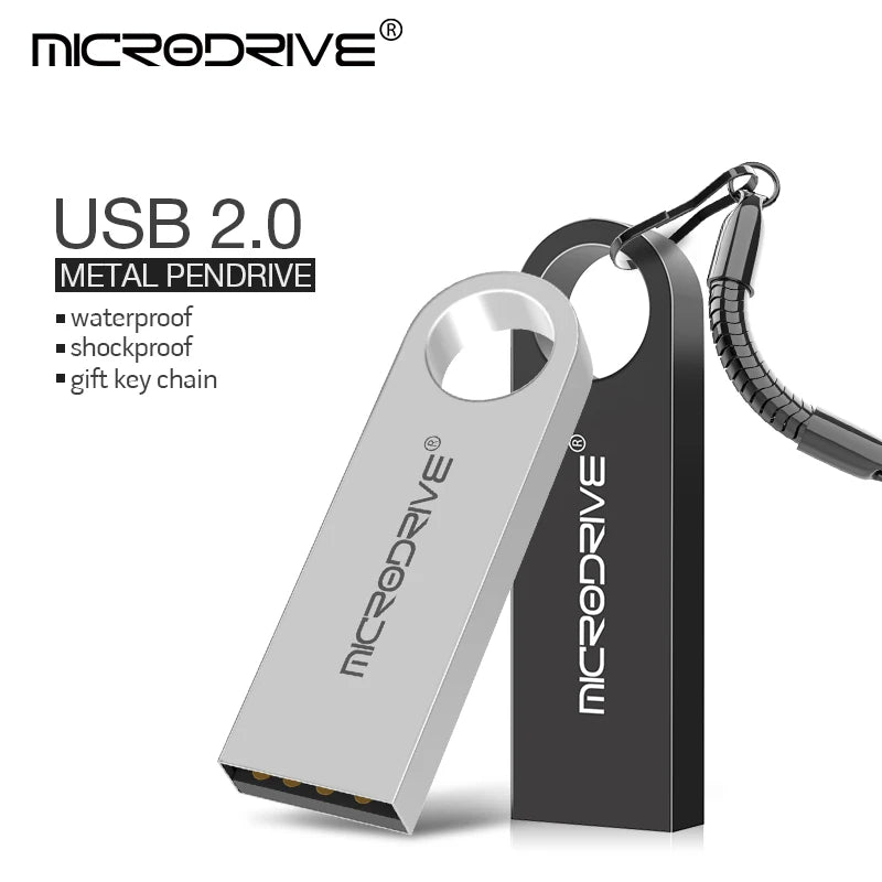 USB flash drive pendrive 4GB 8GB 16GB 32GB 64GB 128gb waterproof Metal Key pendrive Memory Stick flash disk