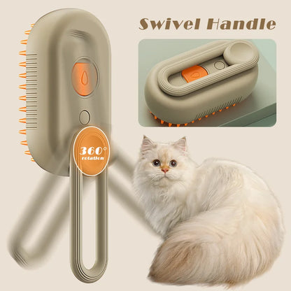 Pet Steam Brush Cat Dog Cleaning Steamy Spray Massage Beauty Comb 3 In 1 Hair Removal Grooming Supplies Pets Accessories