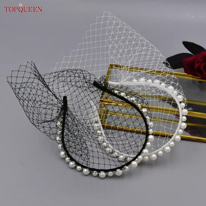 TOPQUEEN VA12 Mini Wedding Veil Multiple Styles Birdcage Veil with Rhinestones Detachable Blusher Bachelorette Party Accessories