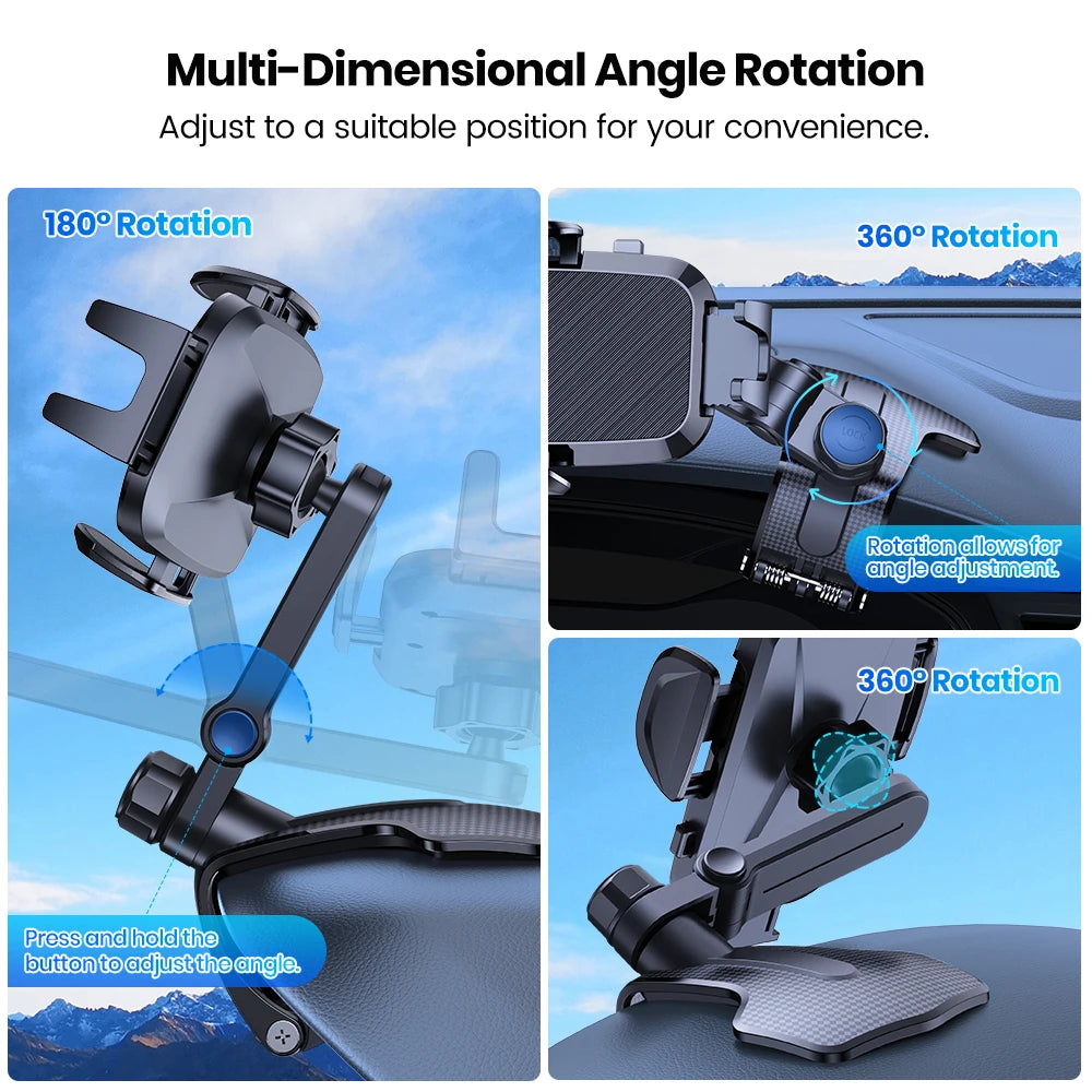 TOPK Dashboard Mobile Car Phone Holder Clip Mount CellPhone Stand In Car GPS Support Bracket for MobilePhone Portable car holder