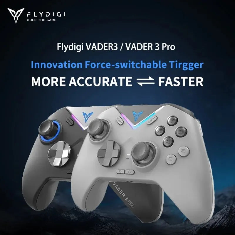 New Flydigi VADER 3 / VADER 3 PRO Bluetooth Wireless Gamepad Hall Linear Trigger Switch/PC/steam/IOS Games and Video Games