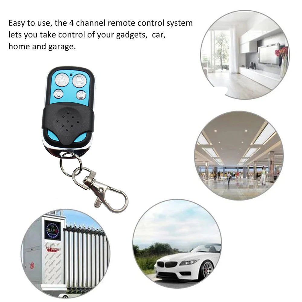 4 Buttons 433.92 Mhz Garage Gate Door Opener Duplicator Copy Remote Controller 433MHZ Remote Control Clone Cloning Code Car