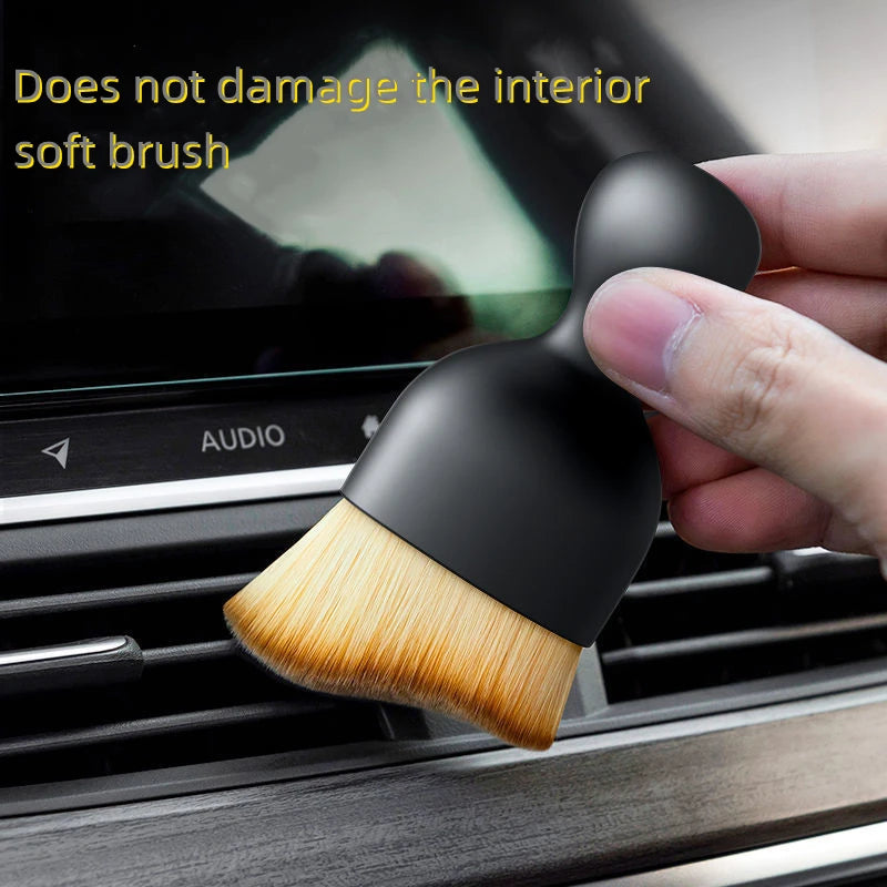 Car Air Vent Cleaning Soft Brush with Casing Car Interior Cleaning Tool Artificial Car Brush Car Crevice Dusting Car Detailing