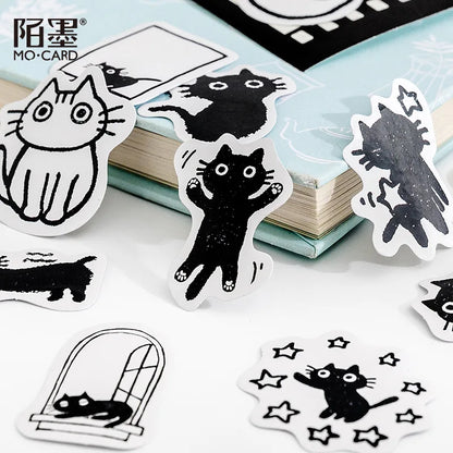 45 pcs/lot Kawaii cat dog Daily life Paper Small Diary Mini Cute box Stickers set Scrapbooking Flakes Journal Stationery