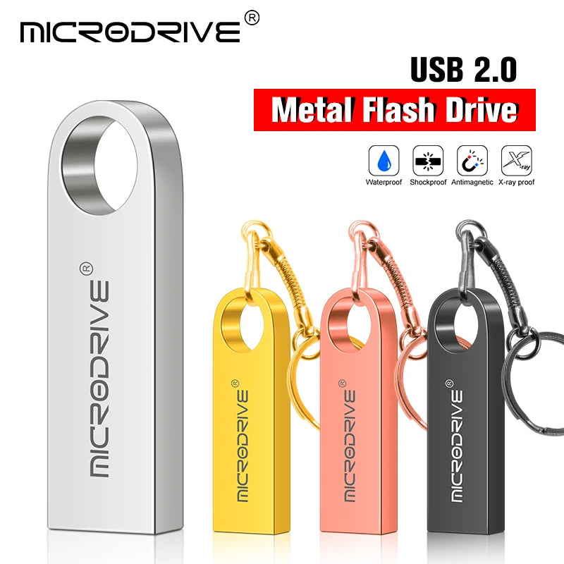 USB flash drive pendrive 4GB 8GB 16GB 32GB 64GB 128gb waterproof Metal Key pendrive Memory Stick flash disk