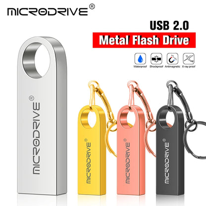 USB flash drive pendrive 4GB 8GB 16GB 32GB 64GB 128gb waterproof Metal Key pendrive Memory Stick flash disk