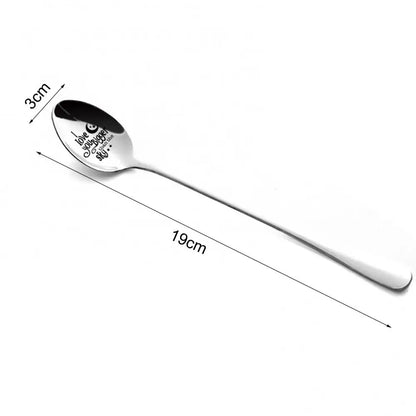 Long Handle Spoon Tableware 2022 Valentines Day Gift Anniversary Gift I LOVE YOU Letter Engraved Boyfriend Girlfriend Present