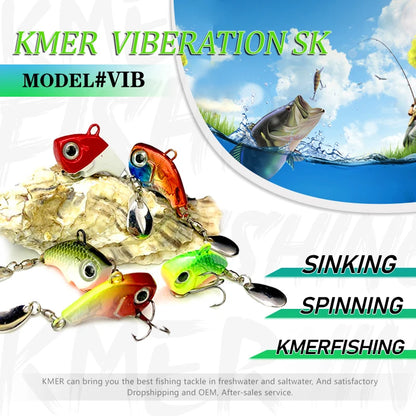 KMER V4 Fishing Lures Balancer Winter Jig Spinner Spinjig VIB Sinking Wobbler Hooks Pike Walleye Equipment Accessories Tackle