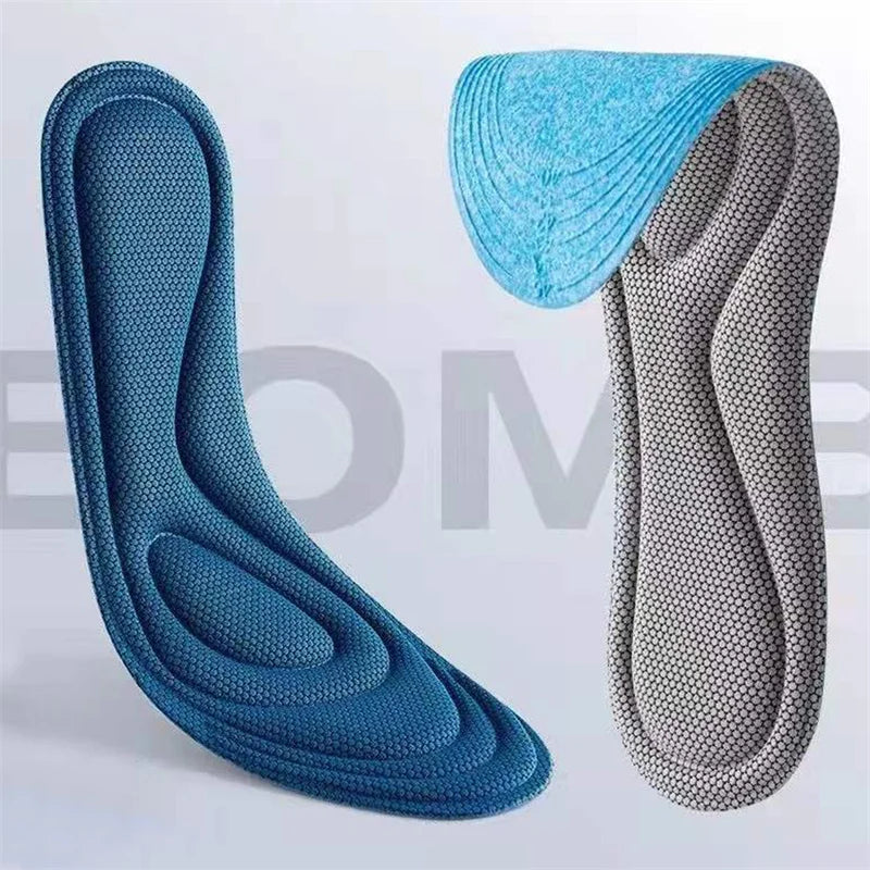 2pcs Memory Foam Orthopedic Insoles For Shoes Antibacterial Deodorization Sweat Absorption Insert Sport Shoes Running Pads