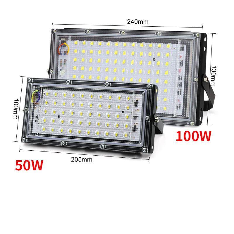 50W 100W 150W Led Flood Light IP65 Waterproof AC 220V Outdoor Floodlight Spotlight LED Reflector Street Lamp Wall Flood Lights