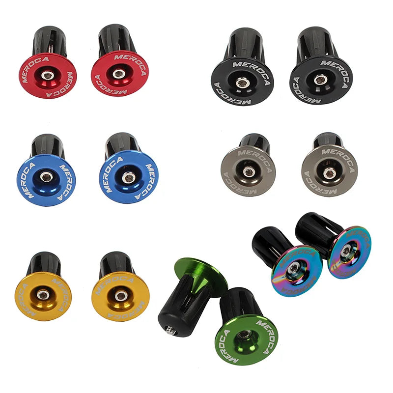 1 Pair Mountain Road Bike Handlebar End Plugs Aluminum Alloy Handle Bar End Cap BMX MTB Bike Grip Cover Bicycle Accessories