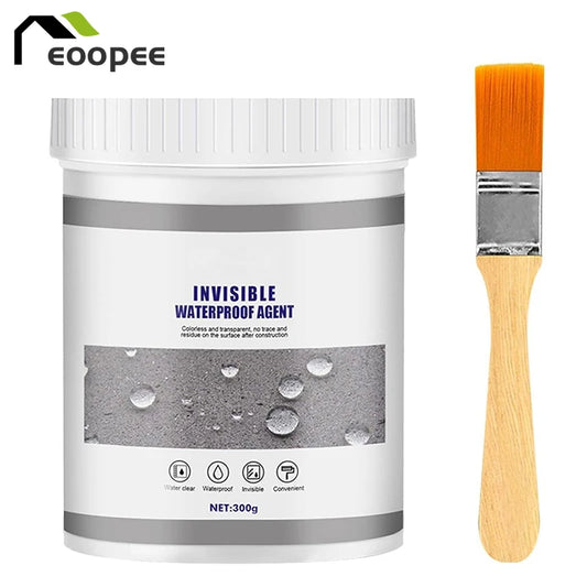 Waterproof Coating Sealant Agent Invisible Paste Glue With Brush Repair Home Roof Transparent Bathroom Antileak Glue 30/100/300g