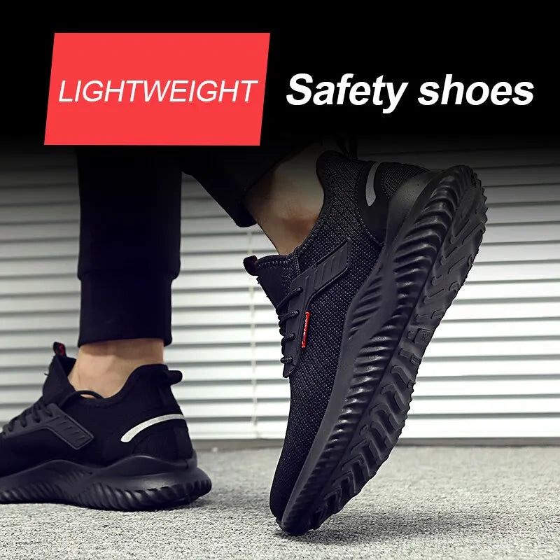 Work Sneakers Steel Toe Shoes Men Safety Shoes Puncture-Proof Work Shoes Boots Fashion Indestructible Footwear Security