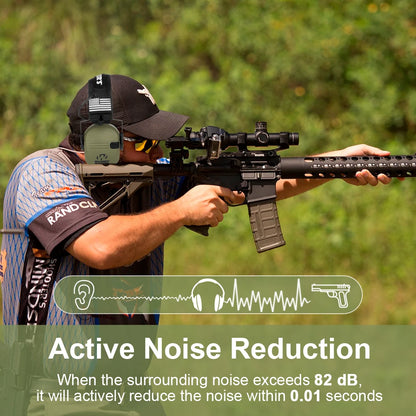 2024 Tactical Electronic Shooting Earmuff Anti-noise Headphone Sound Amplification Hearing Protection Headset Foldable Hot Sale