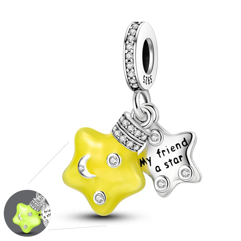 New Firefly Charms Glow In The Dark Pendant Fit Original Bracelet For Women Jewelry Love Gifts Diy